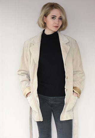 VINTAGE 70'S STYLE SUEDE TRENCH COAT