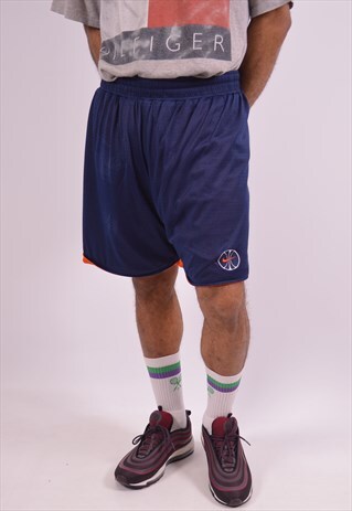 NIKE MENS VINTAGE SHORTS MEDIUM NAVY BLUE 90S