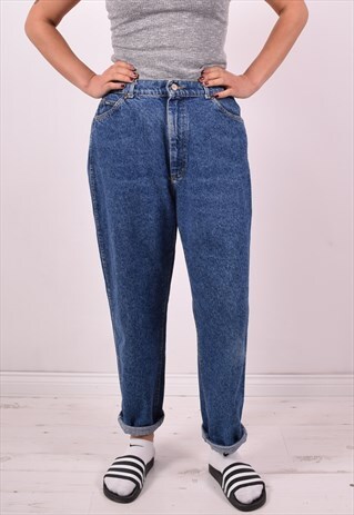 LEE WOMENS VINTAGE JEANS W30 L28 BLUE 90S