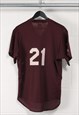 VINTAGE MAJESTIC AMERICAN SPORTS JERSEY IN PURPLE LARGE