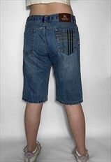 Burberry denim shorts vintage 90s embroidered jorts