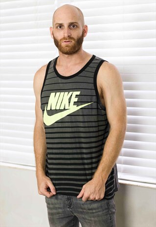 VINTAGE NIKE SLEEVELESS T-SHIRT LOGO 90S L 4.6