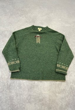 Woolrich Knitted Jumper Embroidered Patterned Knit Sweater