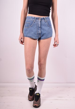 WOMENS VINTAGE DENIM SHORTS W26 BLUE 90'S