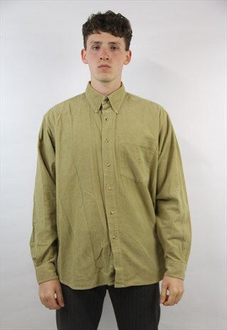 VINTAGE 90'S CORD BEIGE SHIRT