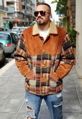 WINTER SUEDE SHERPA COAT VINTAGE 90'S COD.9-60