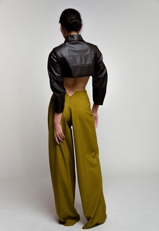 V DETAIL TROUSERS
