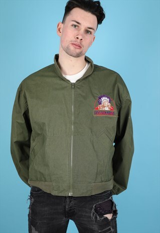 VINTAGE LEVIS EMBROIDERED BOMBER JACKET NJ207