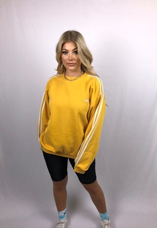 yellow adidas sweatshirt vintage