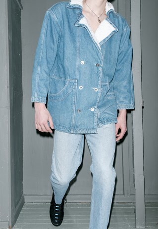 VINTAGE FUR DENIM JACKET