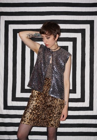 VINTAGE 80'S SEQUIN WAISTCOAT