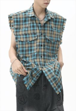 Men's Vintage Vest Check Shirt SS2023 VOL.3
