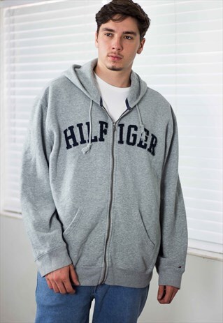 VINTAGE TOMMY HILFIGER HOODIE SWEATSHIRT LOGO 90S XXL 26.4