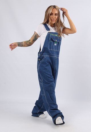 VINTAGE LIBERTY DENIM DUNGAREES UK 14 - 16 L / XL (E9AM)