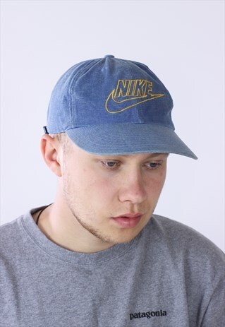 90S VINTAGE MENS NIKE DENIM BIG LOGO CAP