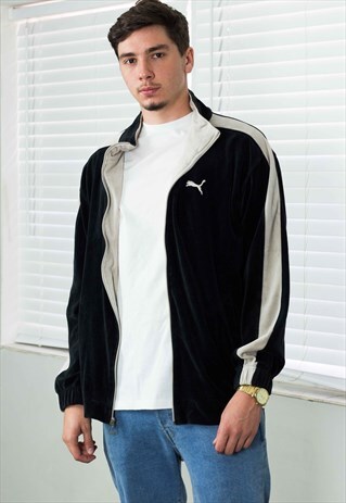 VINTAGE PUMA JACKET TRACK LOGO 90S L 21.9