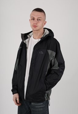 Vintage 00s Y2K L.L Bean ripstop rain jacket in black / grey