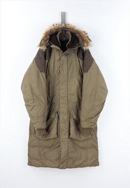 Napapijri Fur Parka Down Jacket in Brown - XL