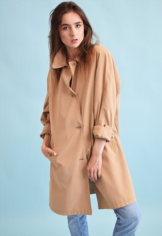 90'S RETRO CLASSIC CUT NEUTRAL MAC TRENCH COAT