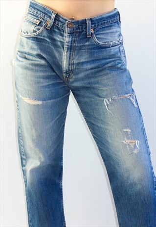 VINTAGE DISTRESS MOM FIT LEVI JEANS