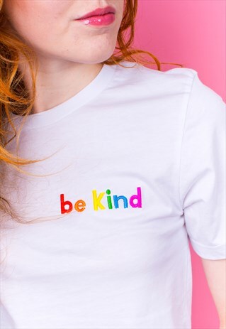 BE KIND - EMBROIDERED T-SHIRT
