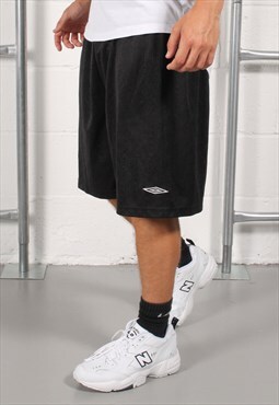 Vintage Umbro Shorts in Black Gym Lounge Sportswear 3XL