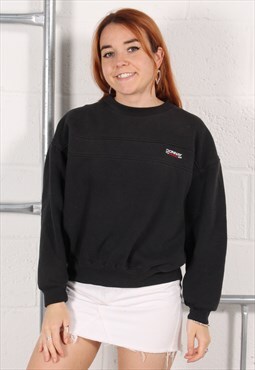 Vintage Donnay Sweatshirt in Black Pullover Jumper XS