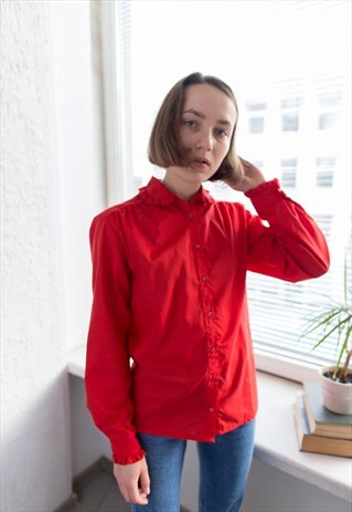 VINTAGE 70'S RED SHIRT