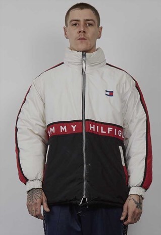 RARE VINTAGE 90'S TOMMY HILFIGER REVERSIBLE PUFFER JACKET
