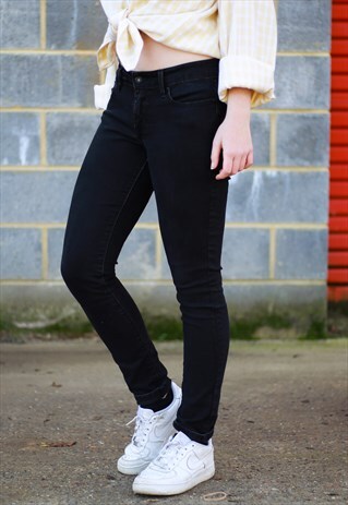 BLACK LEVI 'DENIM CURVE' SKINNY JEANS