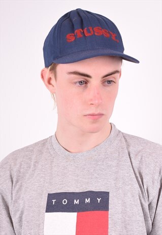 STUSSY MENS VINTAGE CAP ONE SIZE NAVY BLUE 90S