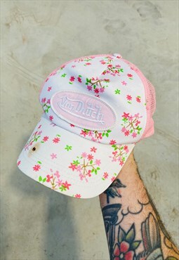 Vintage Von Dutch Floral Embroidered Hat Cap
