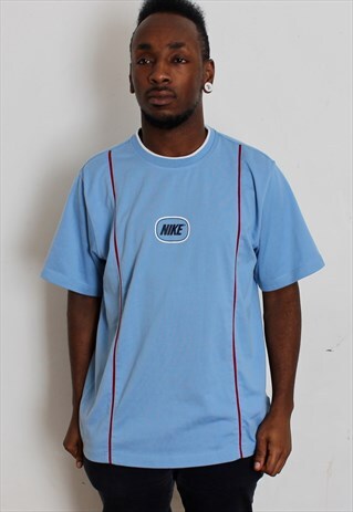 VINTAGE BLUE NIKE SPORTS T-SHIRT LARGE