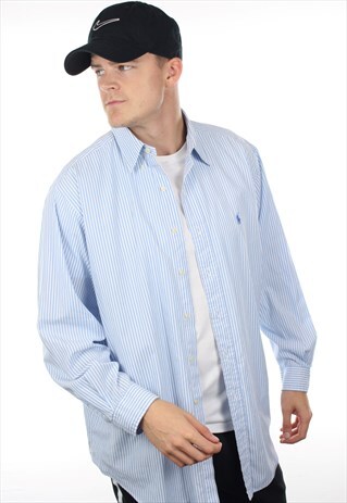 VINTAGE RALPH LAUREN STRIPED LONG SLEEVE YARMOUTH SHIRT