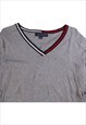 VINTAGE 90'S TOMMY HILFIGER JUMPER / SWEATER KNITTED V NECK