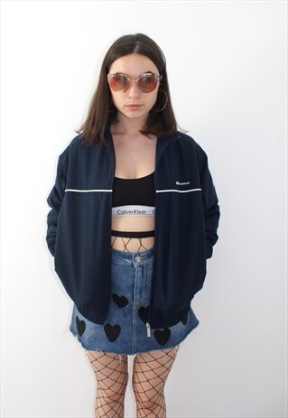 90'S RETRO NAVY TRACK JACKET