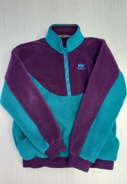90's Vintage Fleece Sweatshirt Purple Teal Retro
