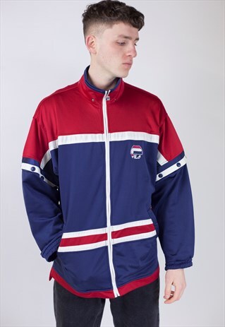 VINTAGE 90S FILA QUARTER BUTTON-OFF SLEEVES JACKET