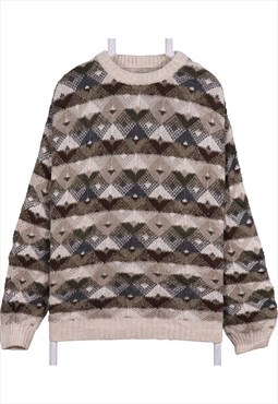 Vintage 90's Haggar Jumper / Sweater Knitted Crewneck Grey