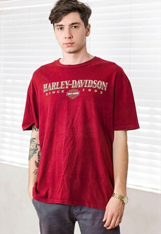 VINTAGE HARLEY DAVIDSON T-SHIRT LOGO 90S XL 8.9