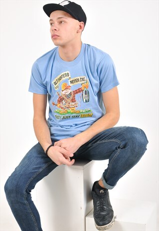 VINTAGE GRAPHIC T-SHIRT IN BLUE
