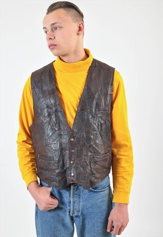 VINTAGE 90S REAL LEATHER VEST