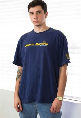 VINTAGE HARLEY DAVIDSON T-SHIRT LOGO 90S L 8.6