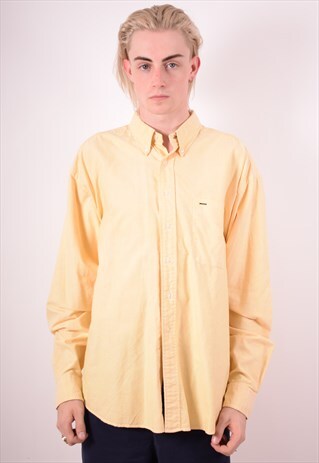 GANT MENS VINTAGE SHIRT XL YELLOW 90S