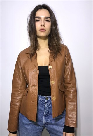 VINTAGE 90' OLDSCHOOL UNIQUE VERSACE LEATHER JACKET