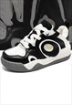 SKATE SHOES CHUNKY SOLE TRAINERS RETRO DESIGN HIGH TOPS 