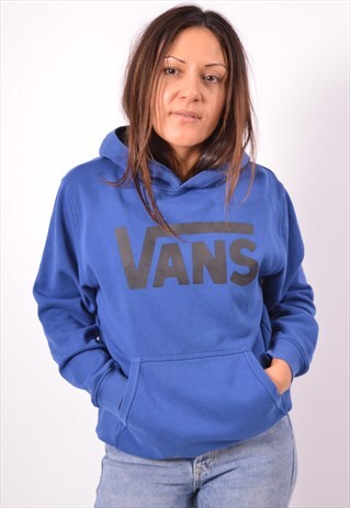VINTAGE VANS HOODIE JUMPER BLUE