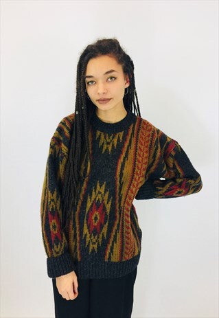 VINTAGE CHUNKY KNITTED JUMPER