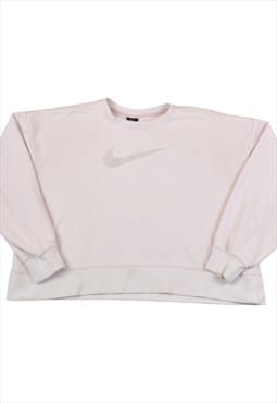 Vintage Nike Cropped Sweater Pink Ladies Large