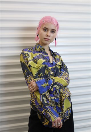 GIANNI VERSACE VERSUS SILK BLEND BAROQUE SHIRT